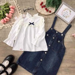 Áo sơ mi dài tay thu cổ bèo size 6-10